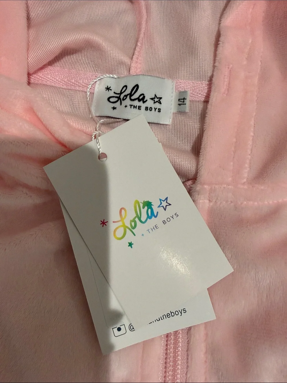 NWT Lola + The Boys Velour Margot Set Pink | Girls Size 14 | New With Tags